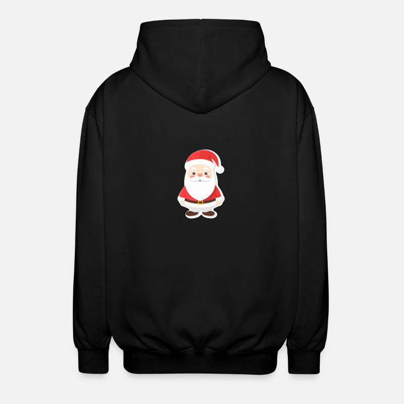 Santa Claus - illustration - Unisex Hooded Jacket - black
