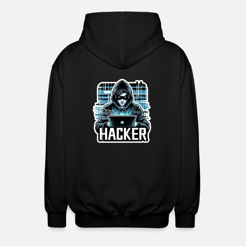 Hacker - Illustration - Veste à capuche unisexe - noir