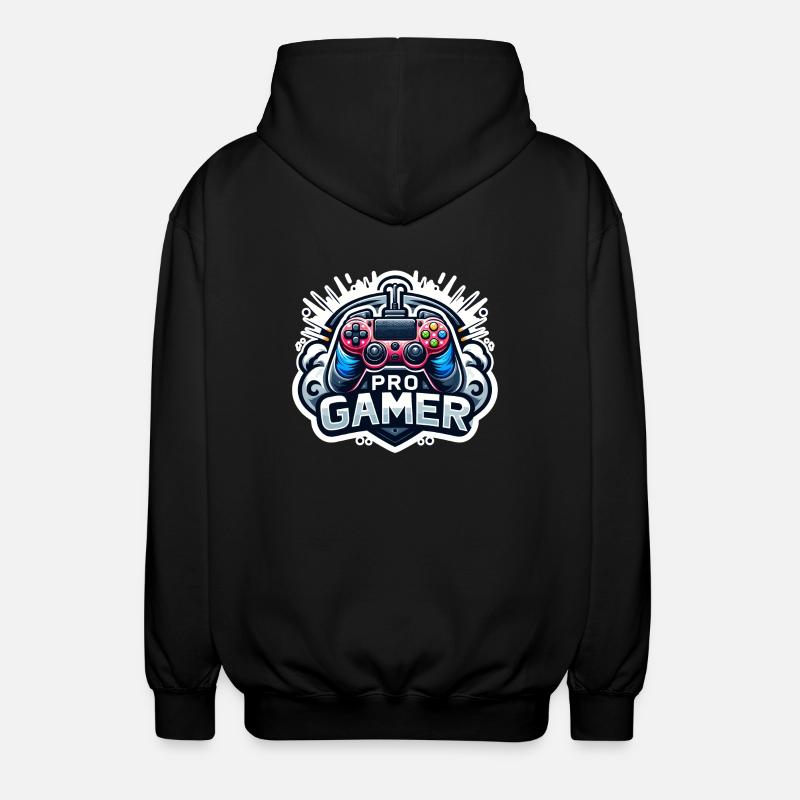Pro Gamer - Controller Illustration - Unisex Kapuzenjacke - Schwarz