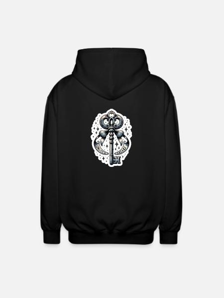 Unlock Dreams - Key Illustration - Unisex Hooded Jacket - black
