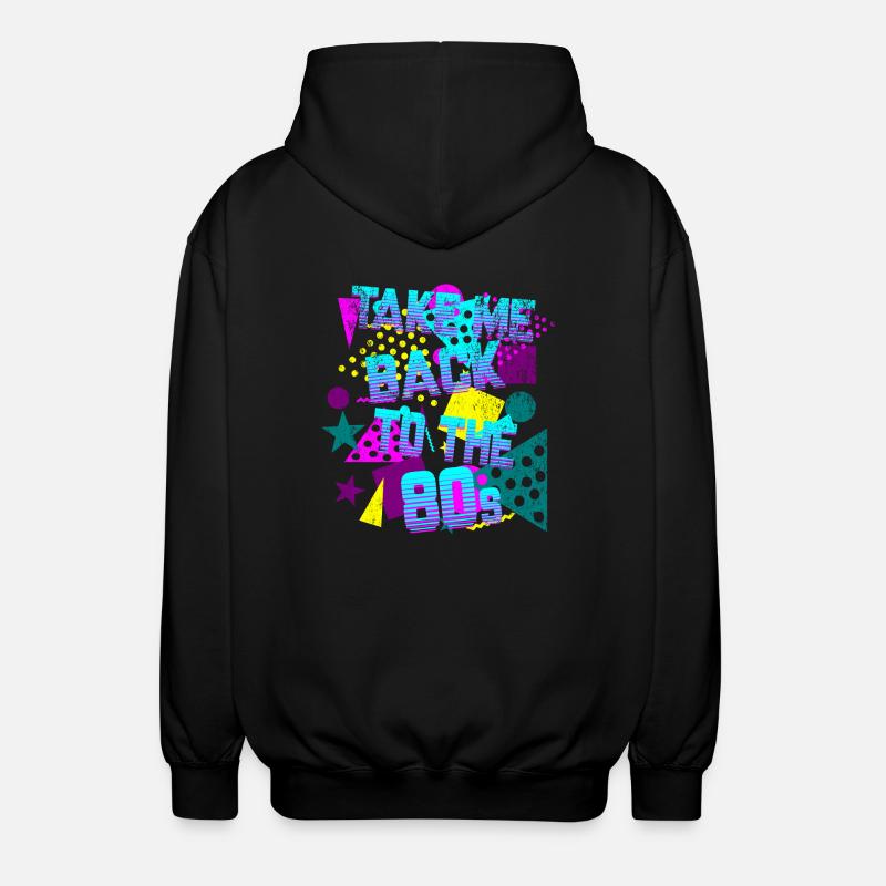 Take Me Back to 80's - Unisex Kapuzenjacke - Schwarz