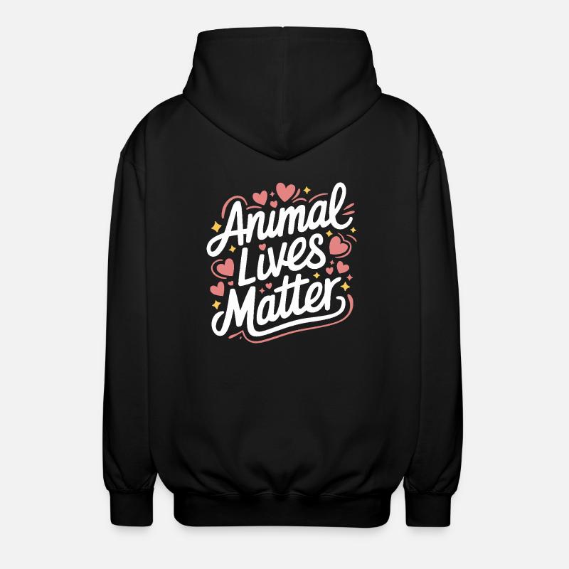 Vegetarisch Vegan Veggie Vegetarier - Unisex Kapuzenjacke - Schwarz