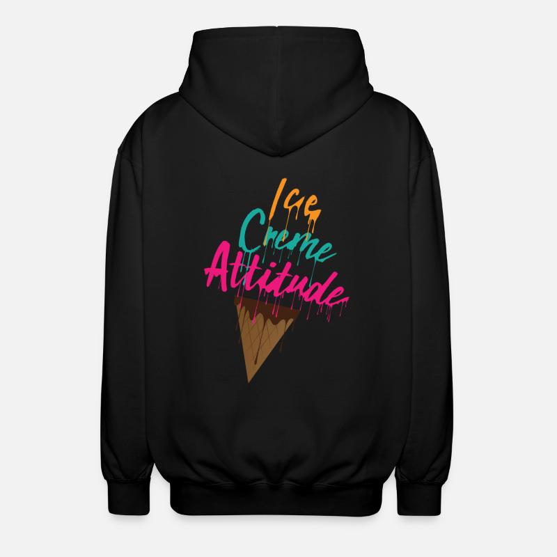 crème glacée Attitude - Veste à capuche unisexe - noir