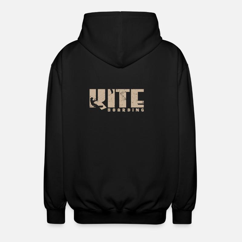 Kite Boarding - Unisex Kapuzenjacke - Schwarz