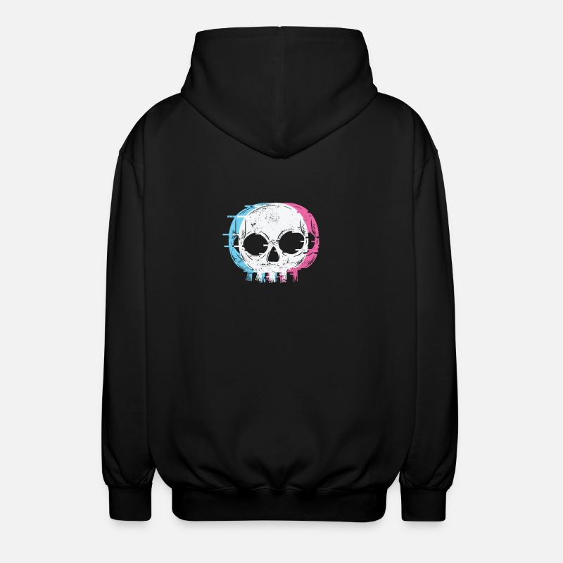 Schädel Gothic Styl - Unisex Kapuzenjacke - Schwarz