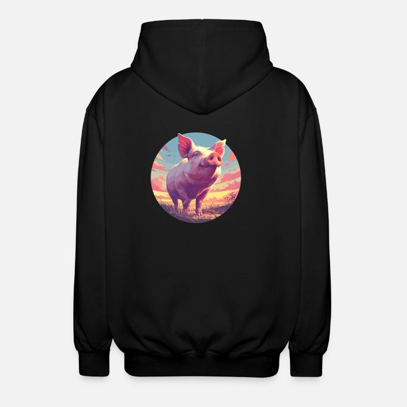 Cochon Cochon - Veste à capuche unisexe - noir