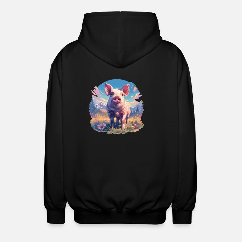 Cochon Cochon - Veste à capuche unisexe - noir