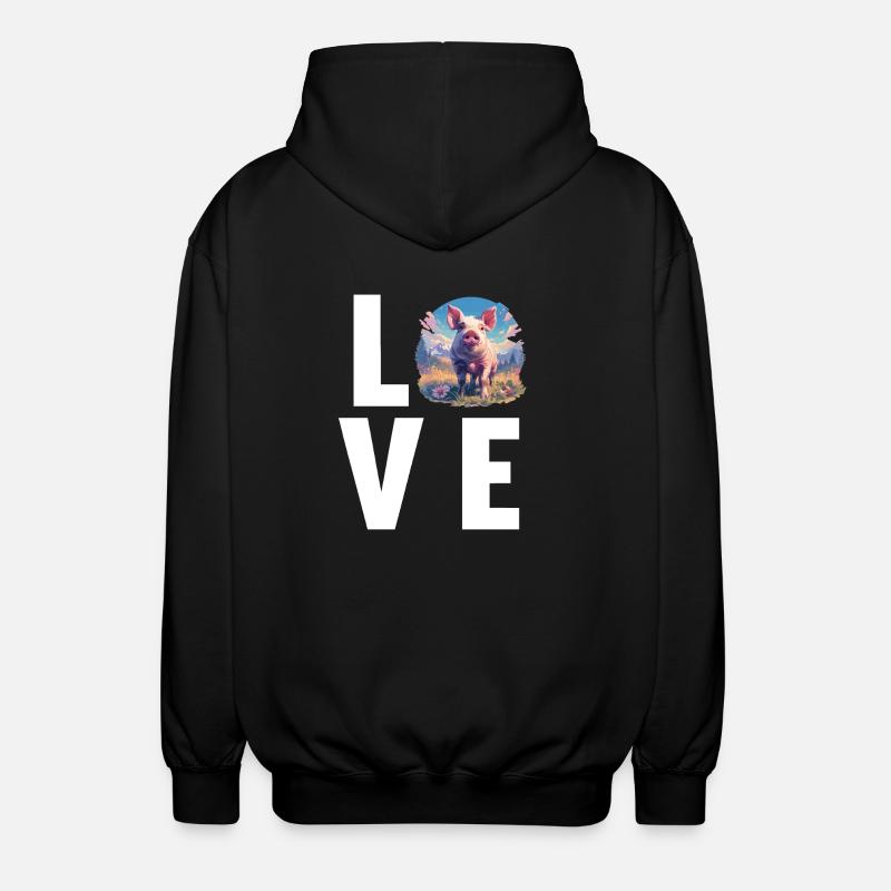 Cochon Cochon - Veste à capuche unisexe - noir