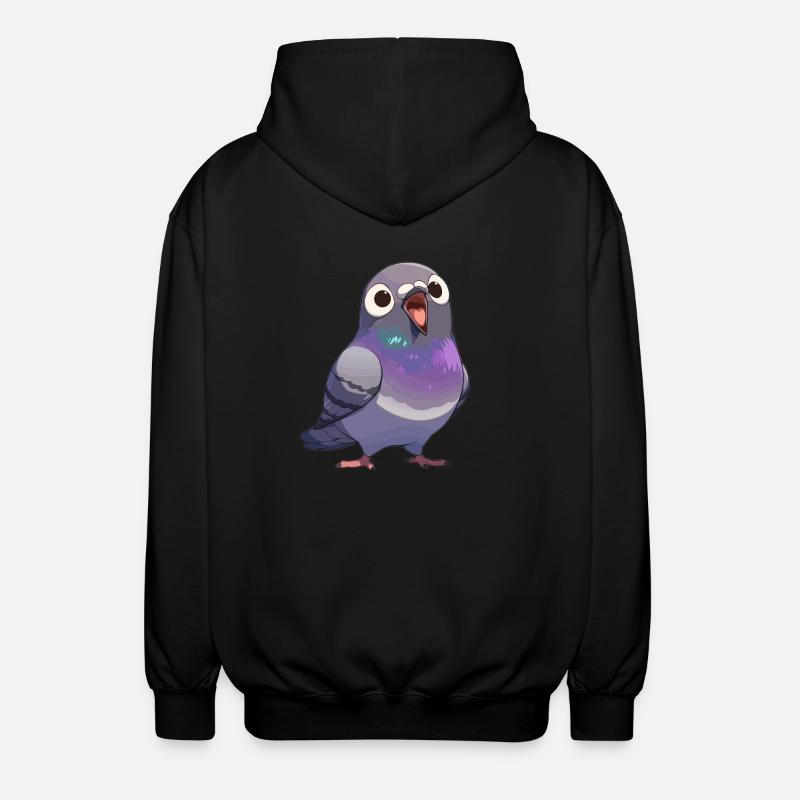Tauben Taube - Unisex Kapuzenjacke - Schwarz