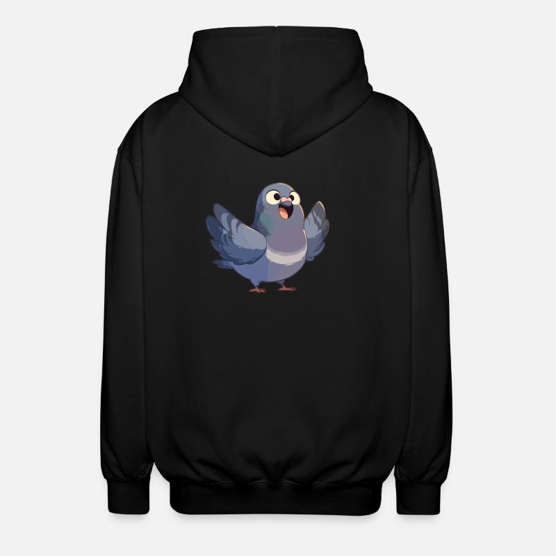 Tauben Taube - Unisex Kapuzenjacke - Schwarz