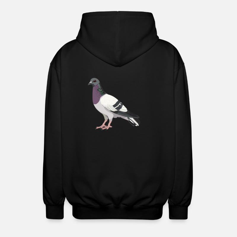 Tauben Taube - Unisex Kapuzenjacke - Schwarz