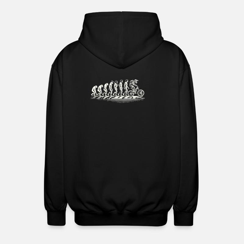 Evolution Bicycle VTT Cyclisme Humour - Veste à capuche unisexe - noir