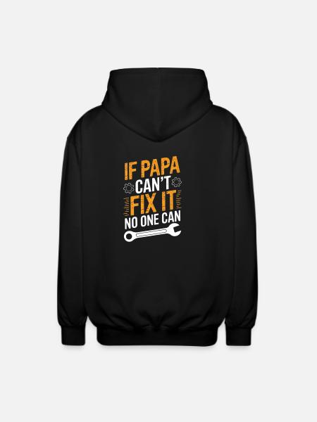 Funny Dad DIYer Saying Dad - Unisex Hooded Jacket - black