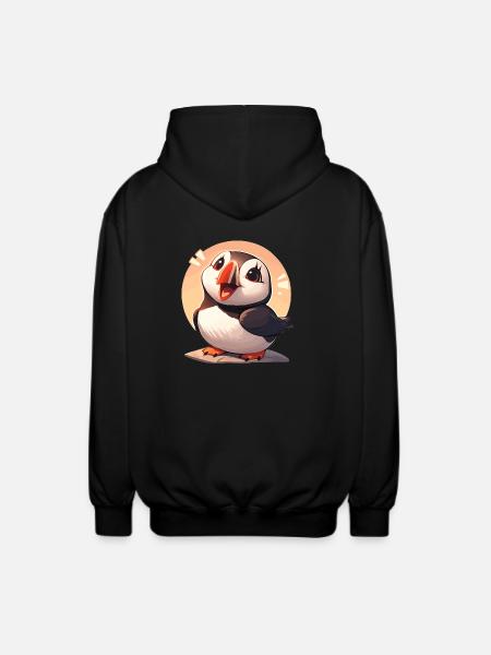 Puffin - Unisex Hooded Jacket - black