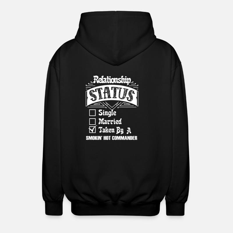Commander Commander Relationship Status - Unisex Hooded Jacket - black