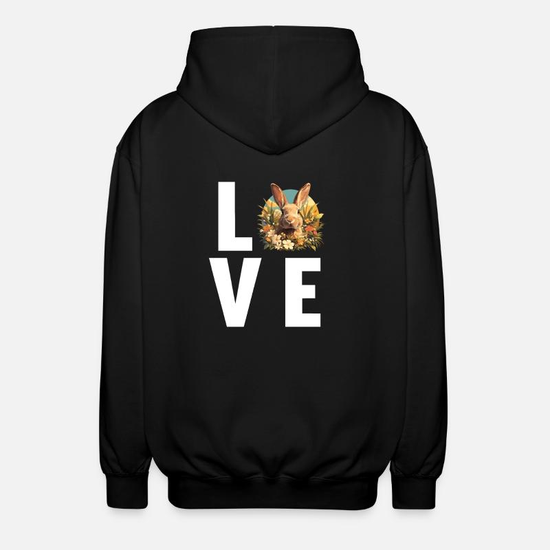 Lapin Lapin - Veste à capuche unisexe - noir