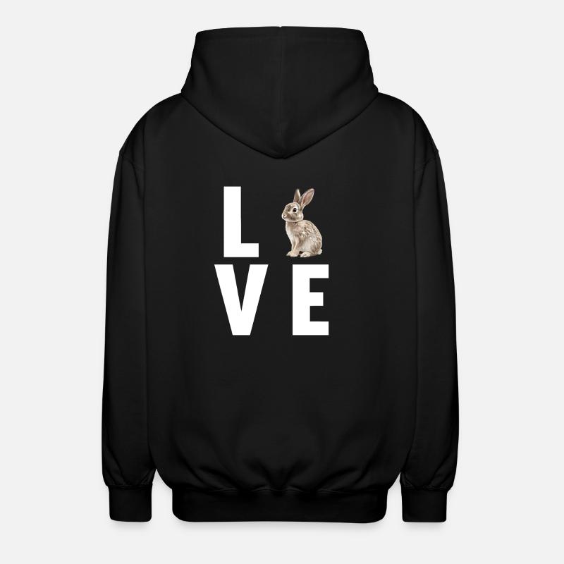 Bunny Bunny - Unisex Hooded Jacket - black