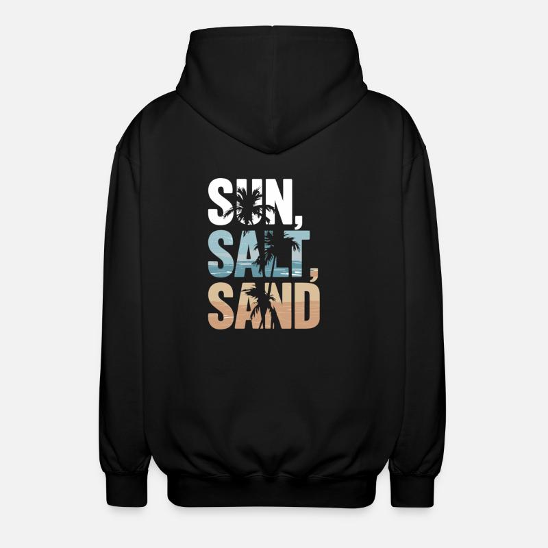 Sun, Salt, Sand – Strandzeit! - Unisex Kapuzenjacke - Schwarz