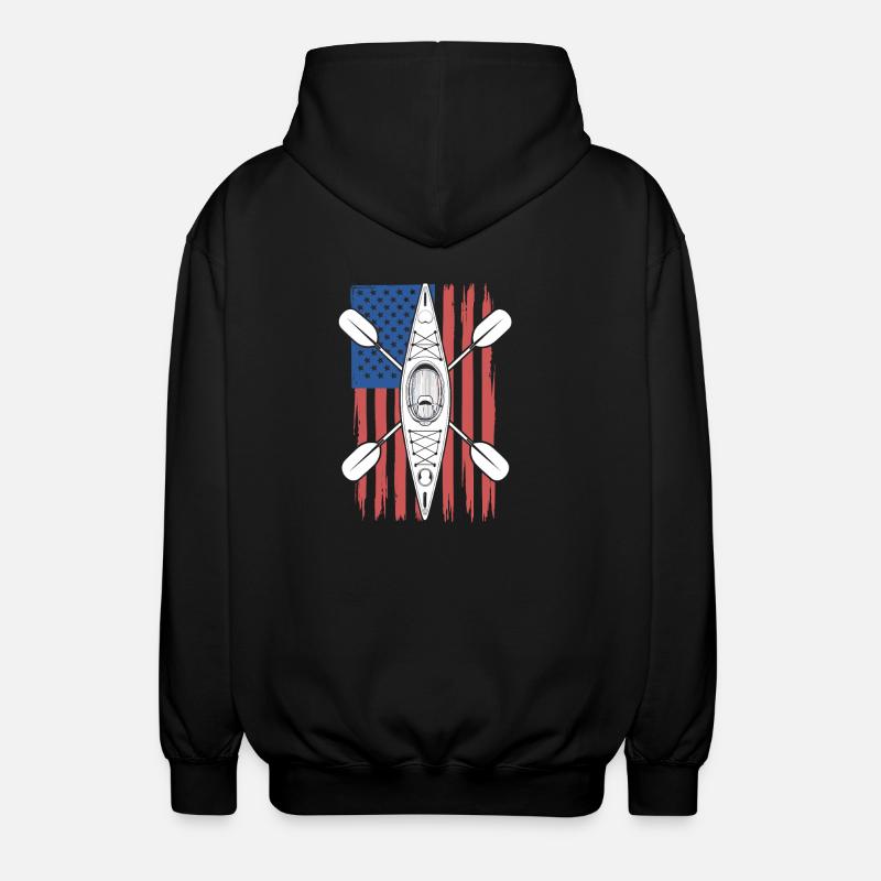 Kayak aventureux avec - Veste à capuche unisexe - noir