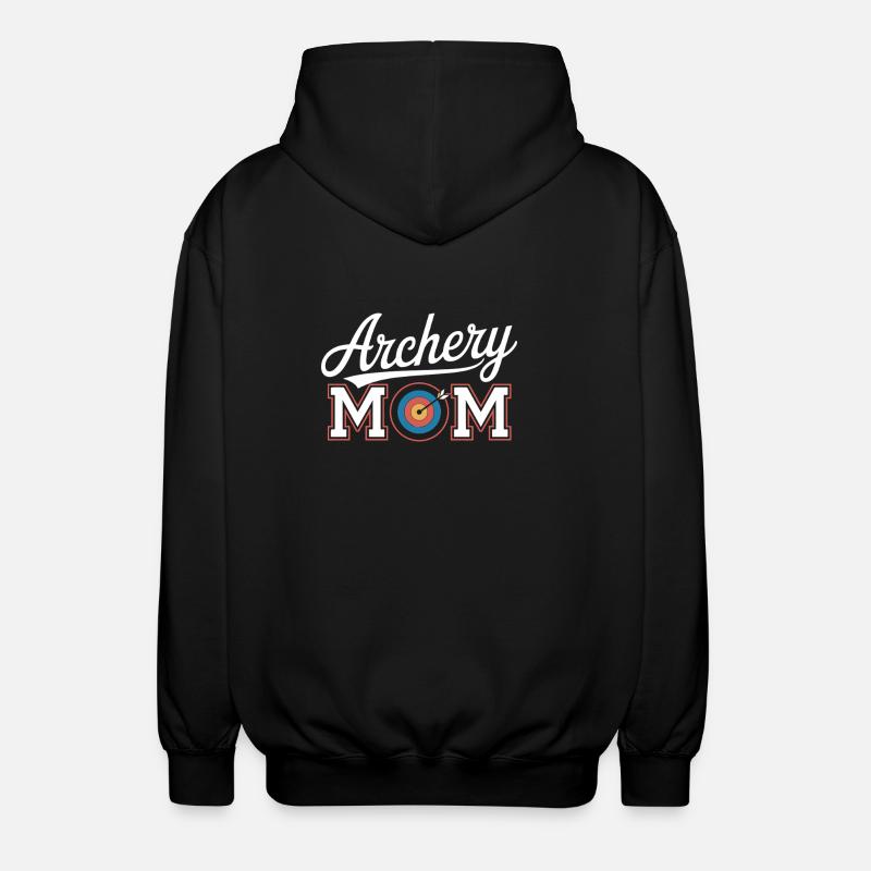 Archery Mom Target Arrow - Unisex Hooded Jacket - black