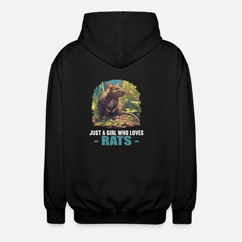 Ratten Ratte - Unisex Kapuzenjacke - Schwarz