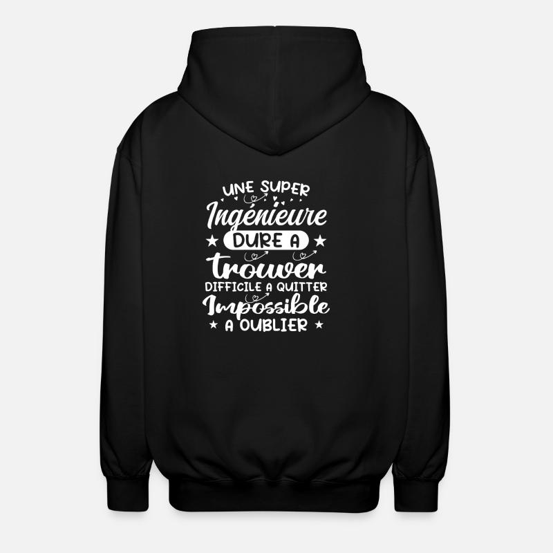 A Super Engineer - Engineer Gift - Unisex Hooded Jacket - black