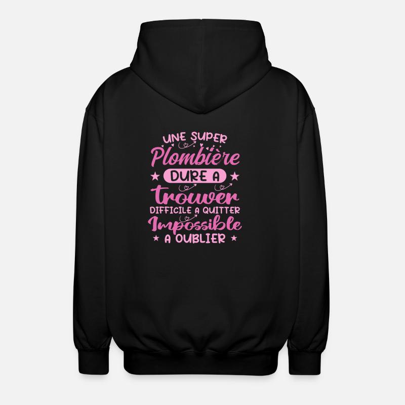 A Super Plumber - Plumber Gift - Unisex Hooded Jacket - black
