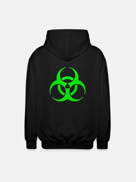 Biohazard Green - Unisex Kapuzenjacke - Schwarz