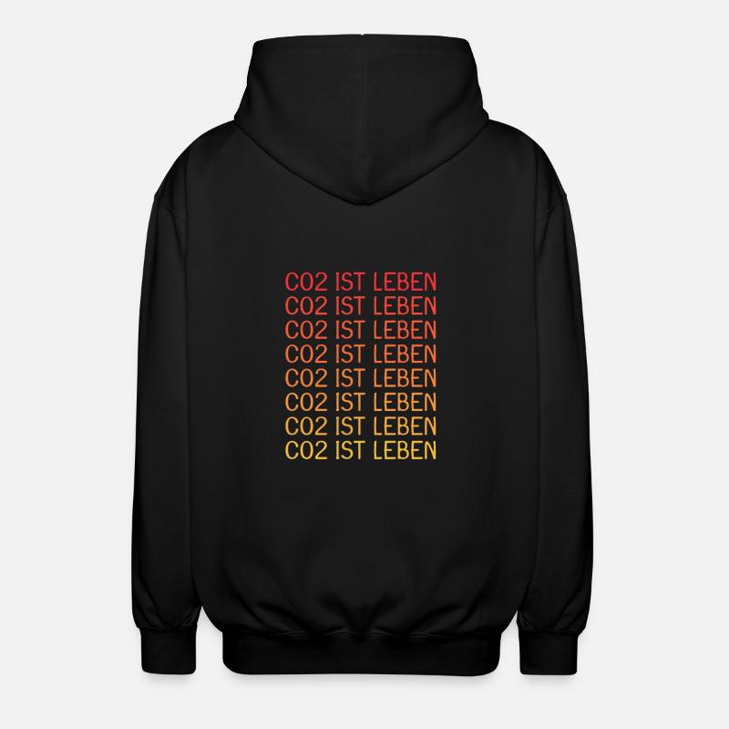 CO2 ist Leben - Unisex Kapuzenjacke - Schwarz