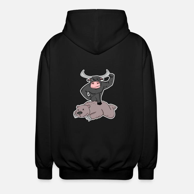 Bull and Bear Exchange - Unisex Hooded Jacket - black