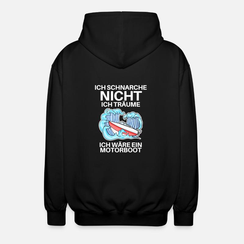 Motorboot Boote Boot - Unisex Kapuzenjacke - Schwarz