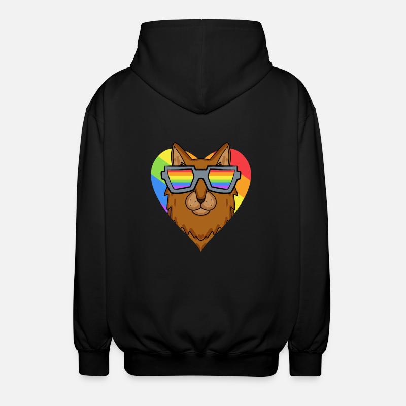 Chat LGBT Somali Rainbow - Veste à capuche unisexe - noir