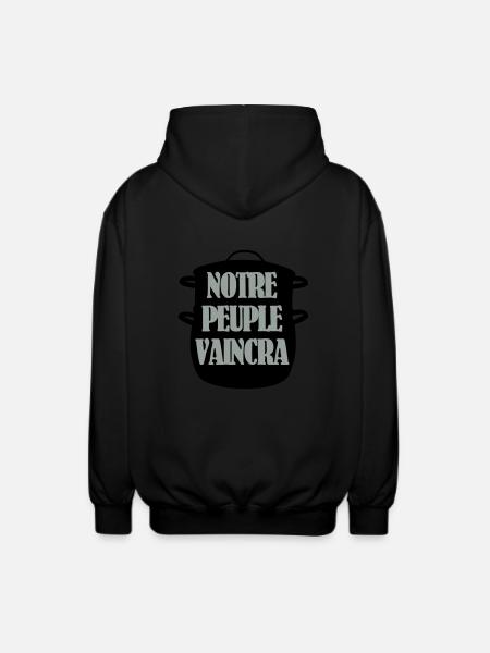 Notre peuple vaincra - Veste à capuche unisexe - noir