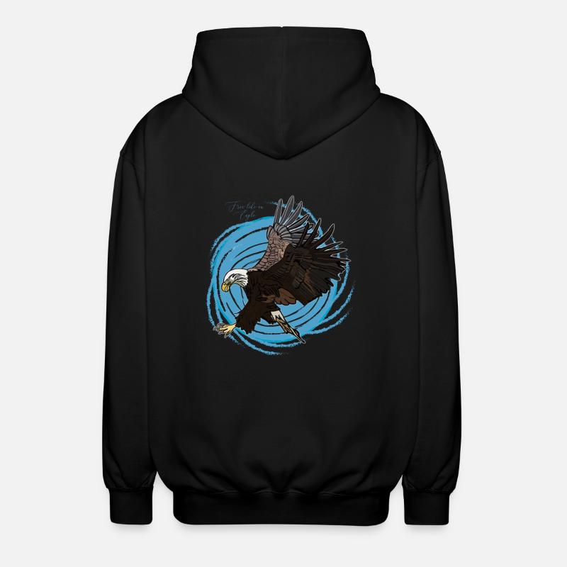 Aigle, Eagle, Free - Veste à capuche unisexe - noir