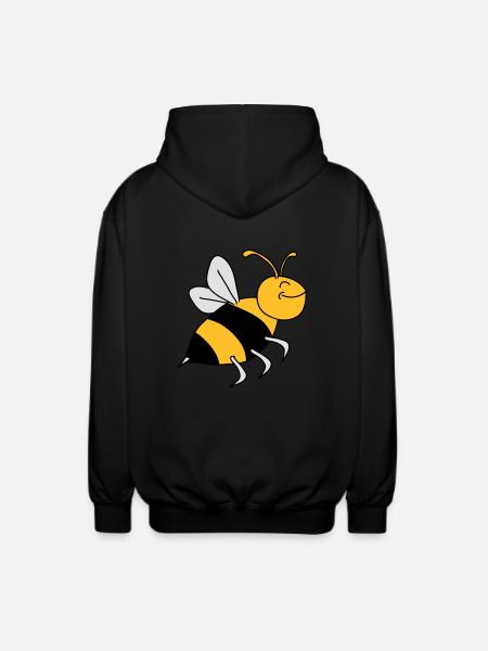 Happy Bee - Unisex Hooded Jacket - black