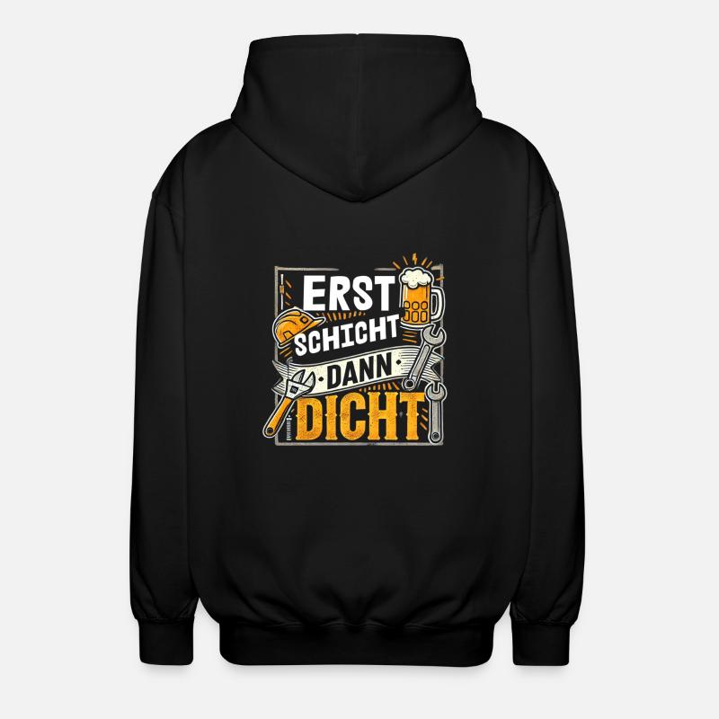 First layer, then tight - Unisex Hooded Jacket - black
