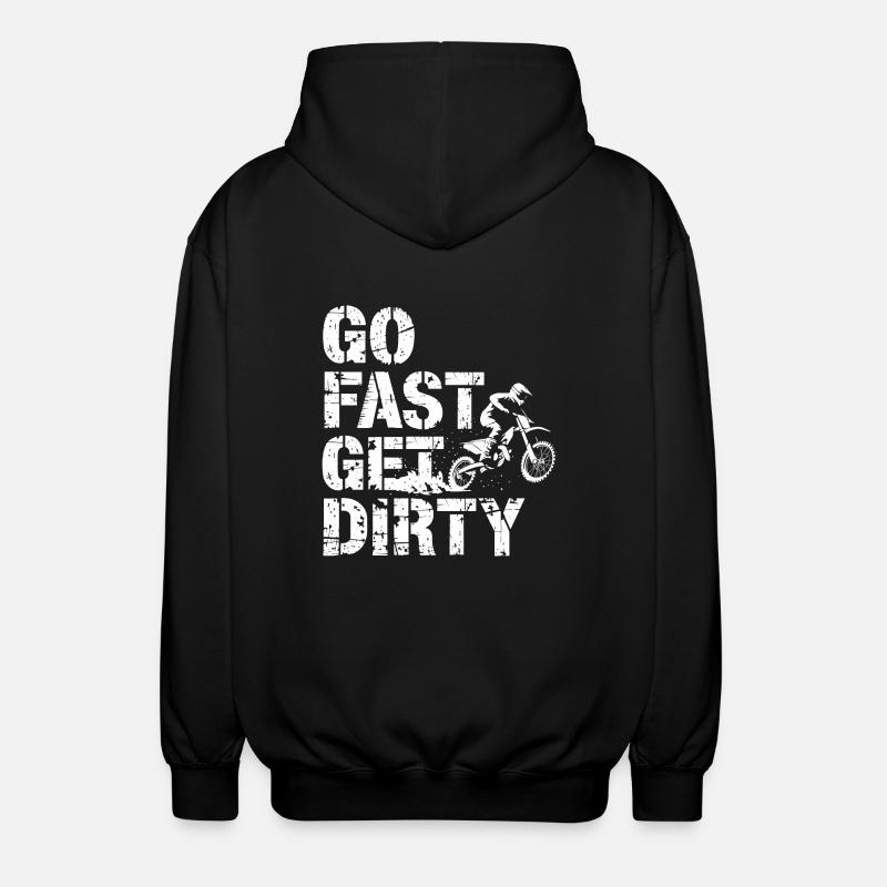 Adventure and speed - Unisex Hooded Jacket - black