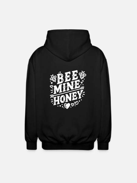 Bee Mine Honey - Unisex Hooded Jacket - black