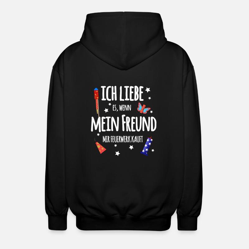 Pyro Freund - Unisex Kapuzenjacke - Schwarz