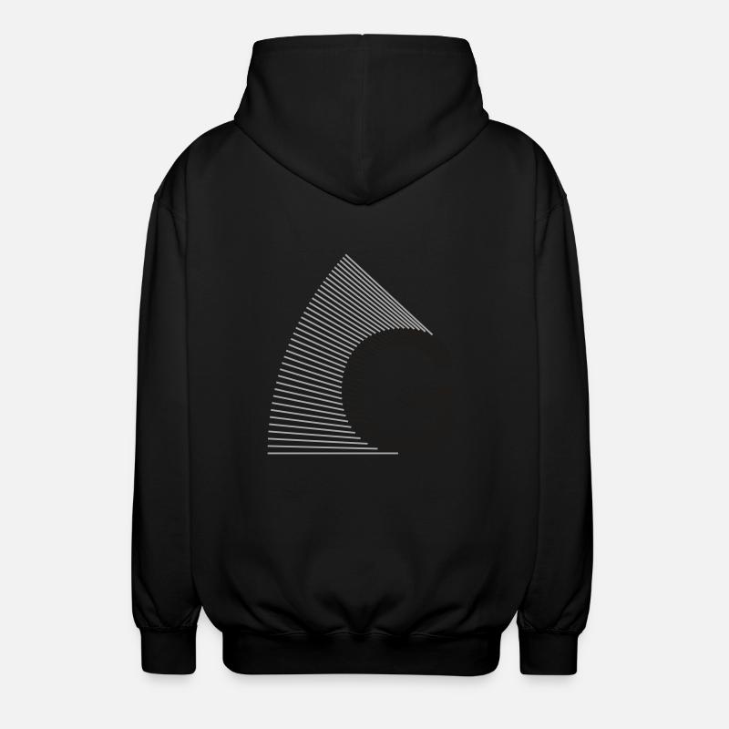 strahlen_typo_G - Unisex Kapuzenjacke - Schwarz