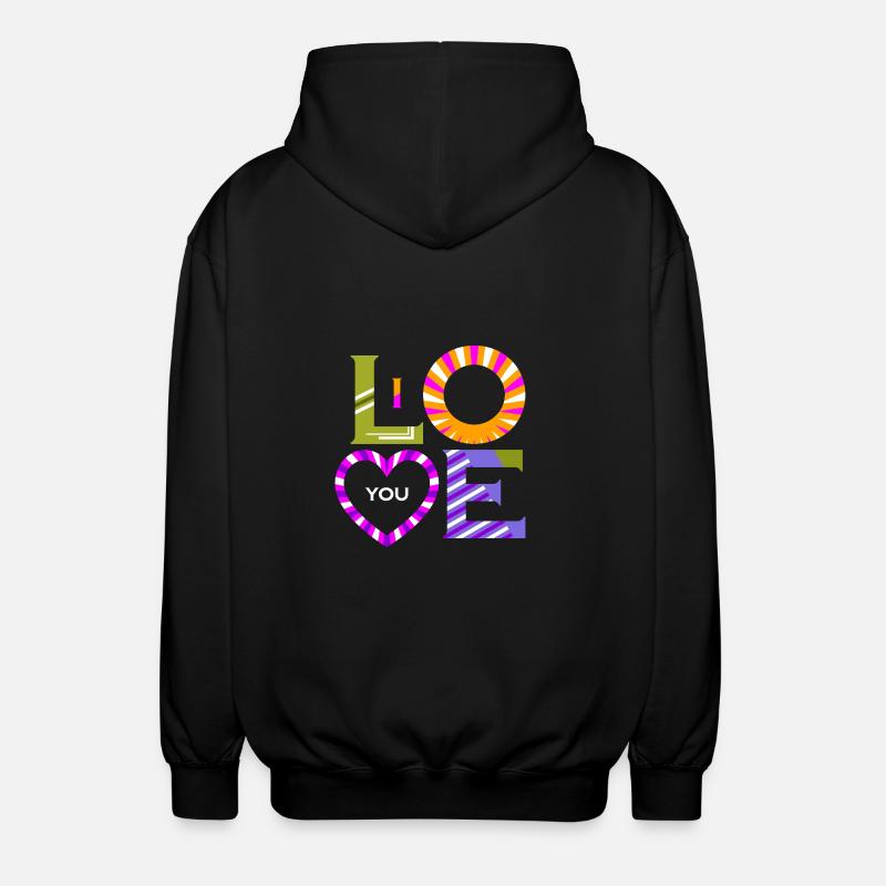 Je t’aime - Veste à capuche unisexe - noir