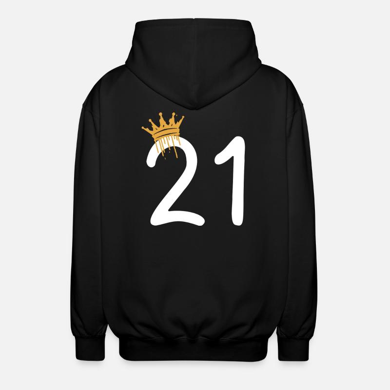 21 - Unisex Kapuzenjacke - Schwarz