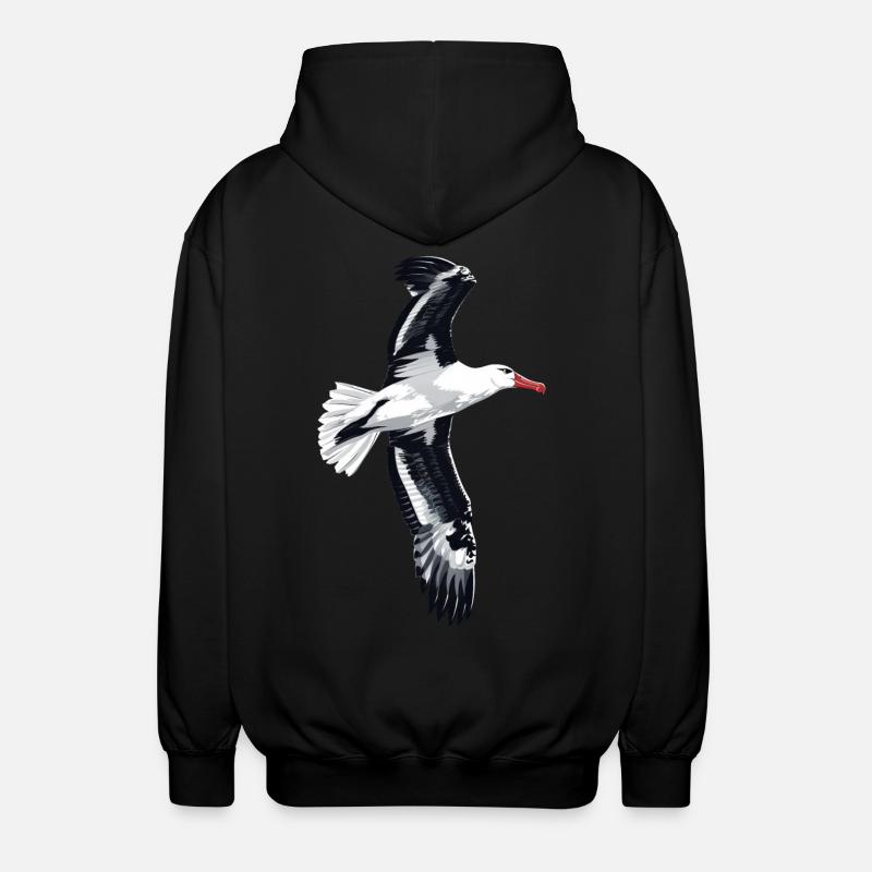 Möwe - Unisex Kapuzenjacke - Schwarz