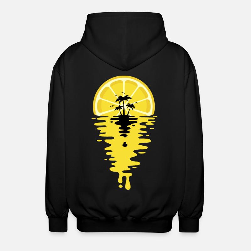 Sunset Lemon juice - Lemon Sunset - Unisex Hooded Jacket - black