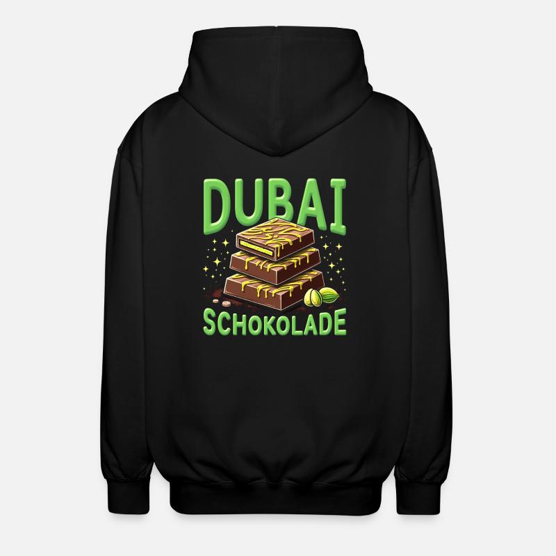 Dubai-Schokolade - Schokolade-Spass - Unisex Kapuzenjacke - Schwarz