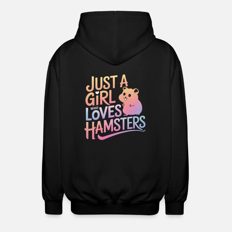 Hamster - Unisex Kapuzenjacke - Schwarz