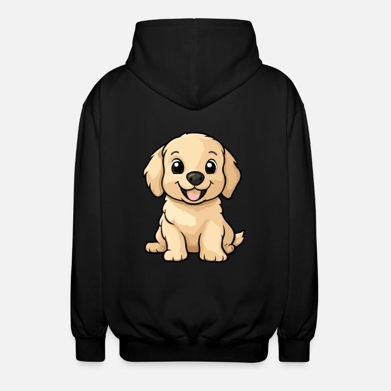 Golden Retriever Chien Mignon - Veste à capuche unisexe - noir