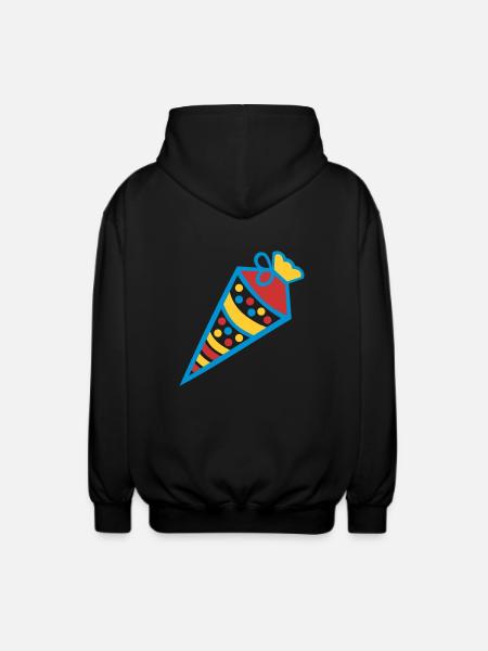 School cone - Unisex Hooded Jacket - black