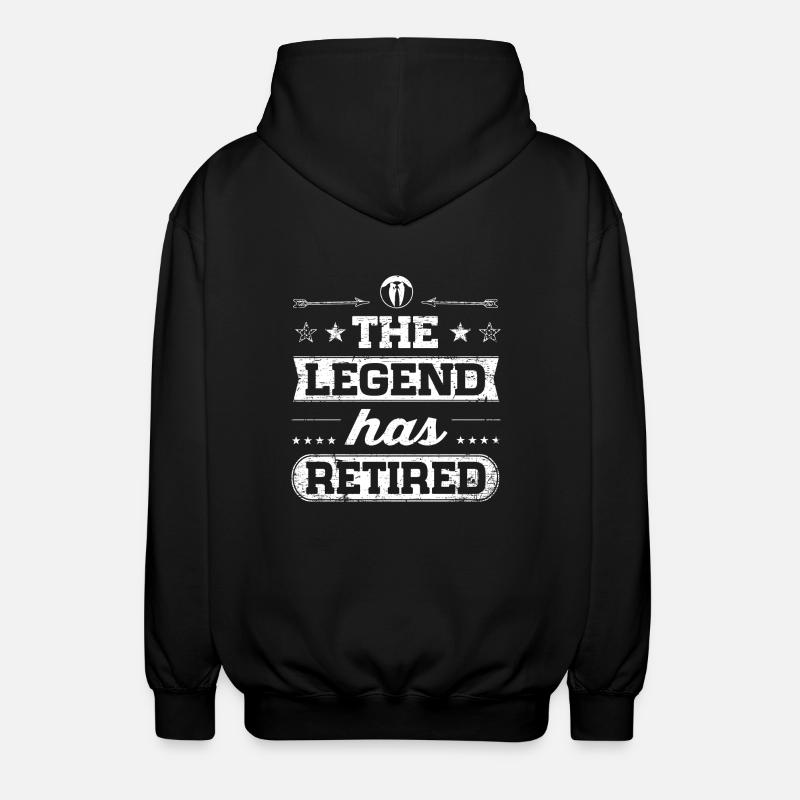 The Legend Has Retired - Unisex Hooded Jacket - black