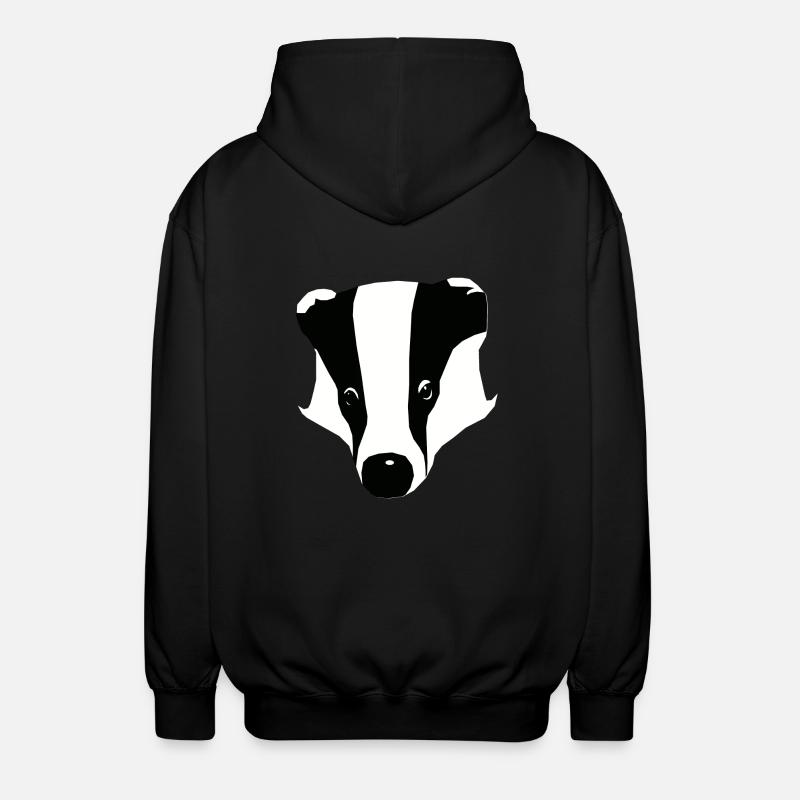 dachs - Unisex Kapuzenjacke - Schwarz